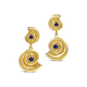 Daphine Agathe earrings in gold with Lapis Lazuli stone