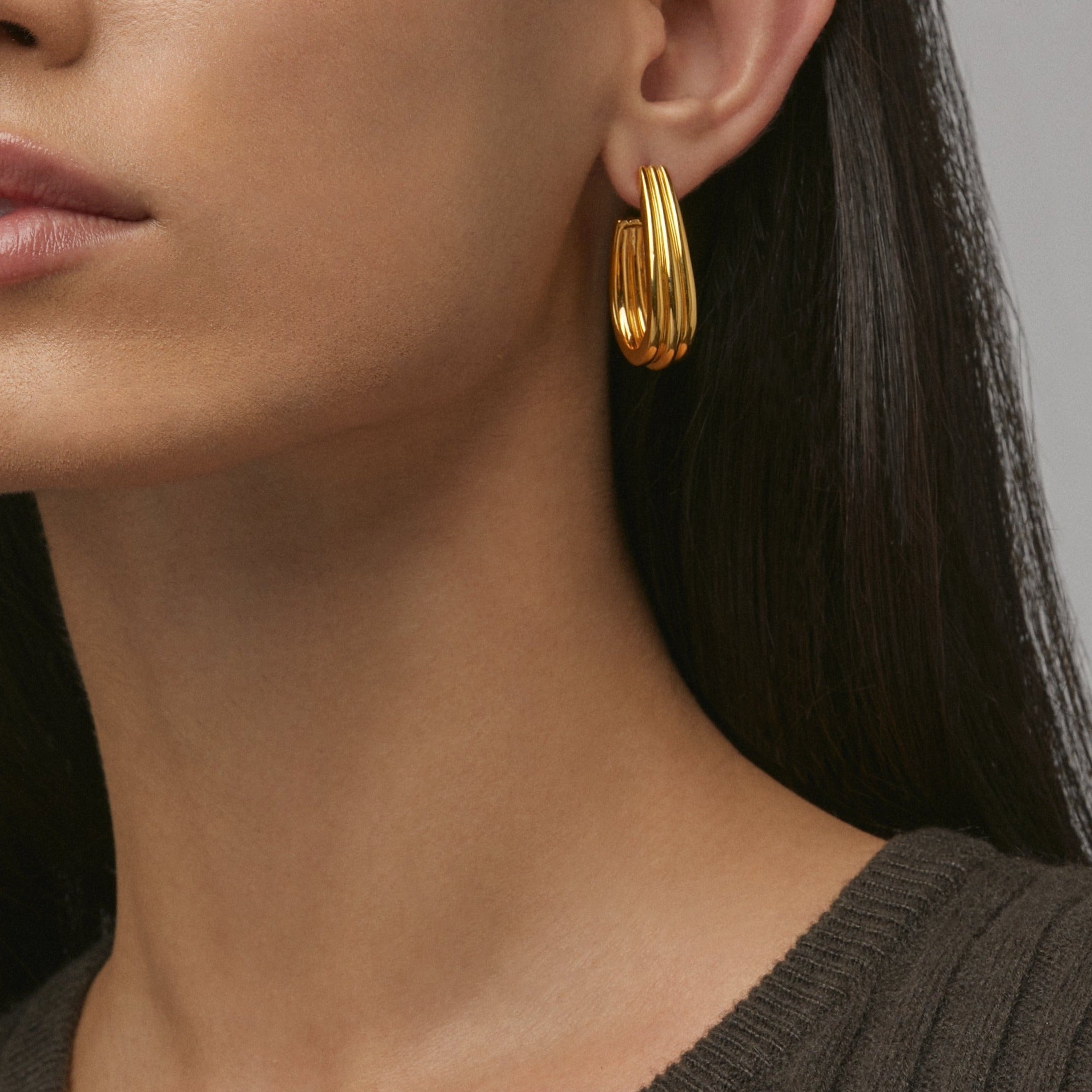【DAPHiNE】FLORA 18Kゴールドプレーテッド フープピアス Daphine_Floraearrings_2d6340d2
