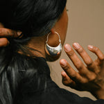 Monikh Dale x Daphine Vol. II. Rochelle Sterling Silver Plated Hoop Earrings.