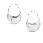 Rochelle Hoops Earrings, Silver Plated.
