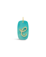 INITIAL STONE CHARM - C