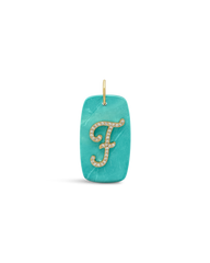 INITIAL STONE CHARM - F