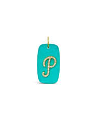 INITIAL STONE CHARM - P