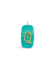 INITIAL STONE CHARM - Q