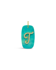 INITIAL STONE CHARM - T