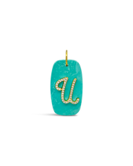INITIAL STONE CHARM - U