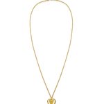 Uma Necklace With Heart Pendant and Long 18k Gold Chain