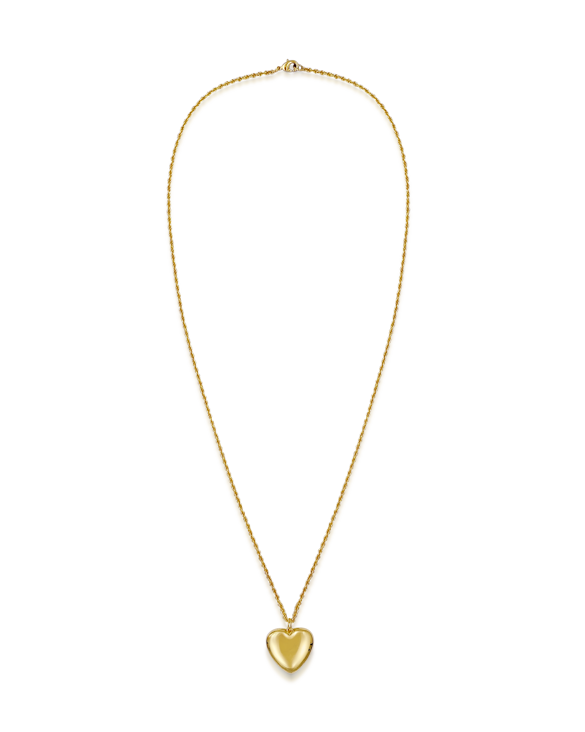 Uma Necklace With Heart Pendant and Long 18k Gold Chain