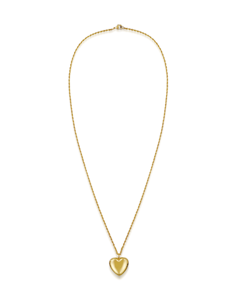 Uma Necklace With Heart Pendant and Long 18k Gold Chain