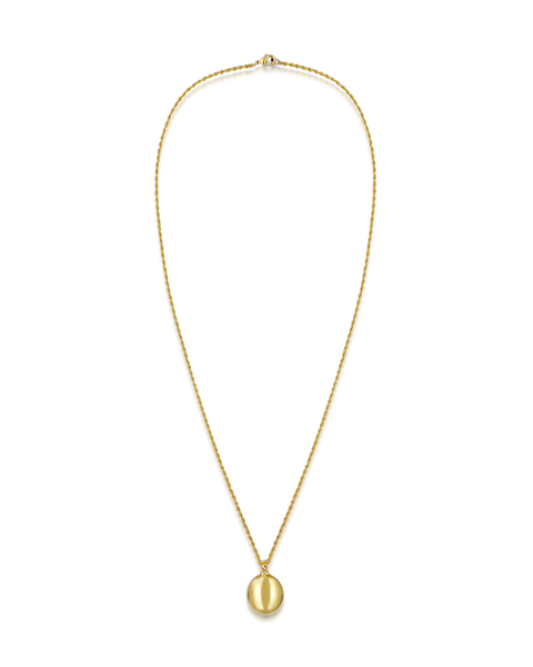 Yara Pendant Necklace with 18k Gold Chain with Dome Shaped Pendant